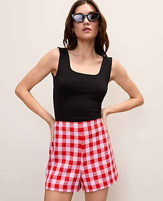 The Gingham Side Zip Short
