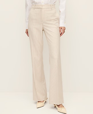 The Flare Trouser in Pinstripe