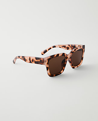 Ann Taylor Oversized Curved Square Sunglasses