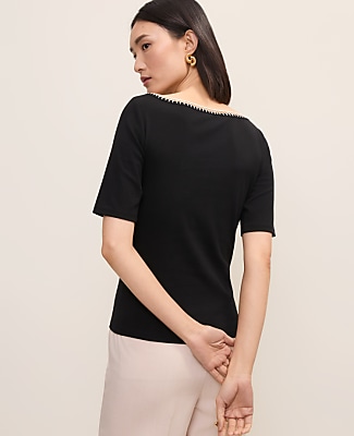 Crochet Trim Tee
