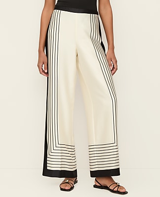 The Petite Pleated Satin Wide-Leg Pant