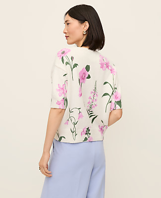 Floral Jacquard Sweater Tee