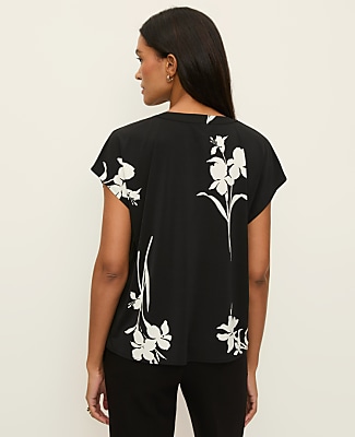 Floral Mixed Media Top