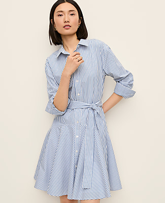 Petite Striped Shirtdress