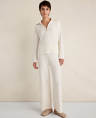 Haven Well Within Organic Cotton Cashmere Waffle Wide Leg Pants