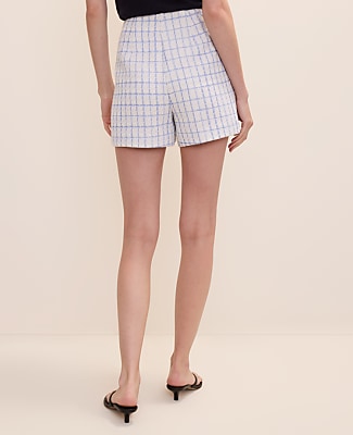 Petite Side Zip Short in Tweed