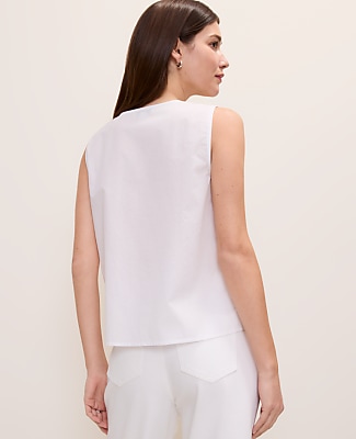 Weekend Eyelet Tie Front Top
