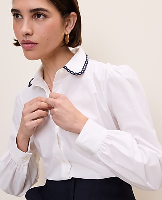 Scalloped Trim Shirt