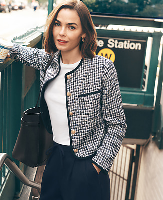 Weekend Tweed Crew Neck Jacket