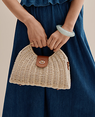 Rattan Crossbody Bag