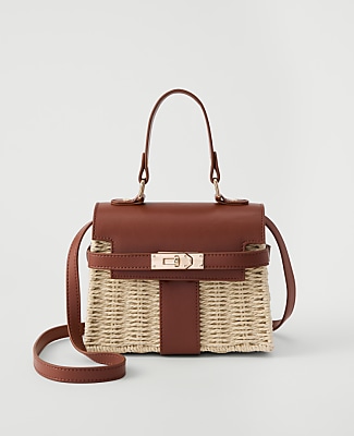 Ann Taylor Rattan Crossbody