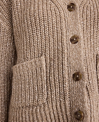 Haven Well Within Lurex Blend Shaker Stitch Cardigan