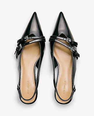 Strappy Patent Slingback Pump