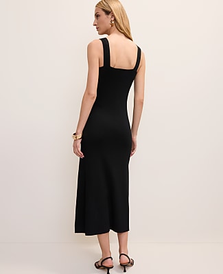 Ribbed Button Sweater Dress