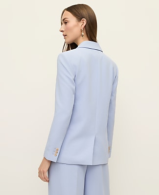 The Petite Wrap Effect Blazer in Textured Crepe