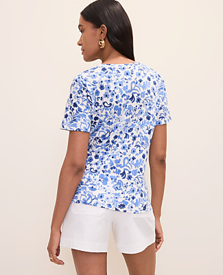 Paisley Crew Neck Tee