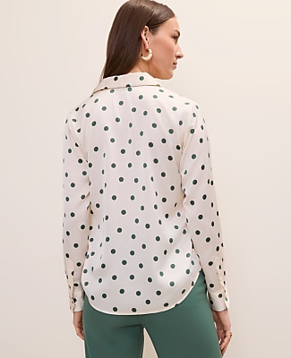 Petite Satin Modern Shirt