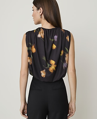 Floral Gathered Bubble Hem Top