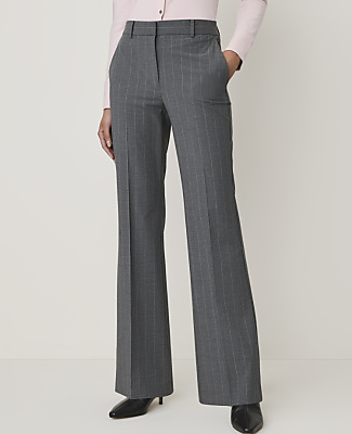The Pinstripe High Rise Trouser in Bi-Stretch