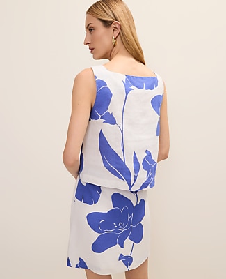 Floral Tank Top in Linen