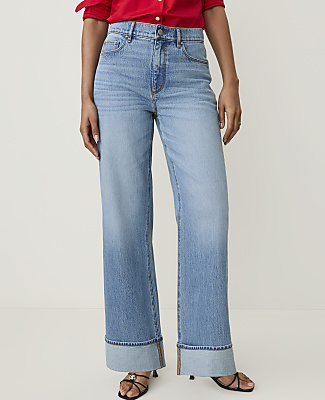 The Petite Cuffed Wide-Leg Jean