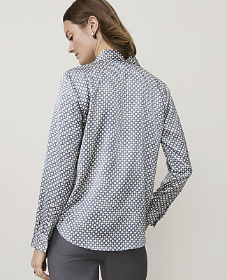 Geo Essential Shirt in Satin