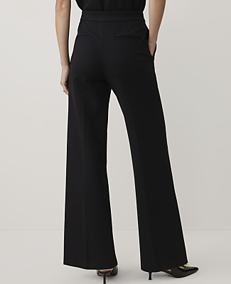 The Side Zip Wide-Leg Pant in Ponte