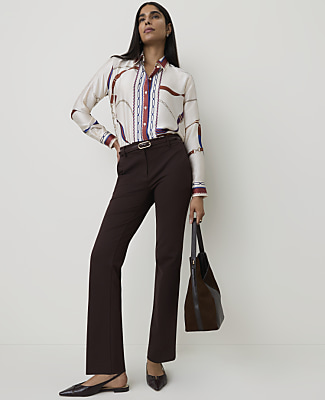 Horsebit Print Modern Shirt in Satin