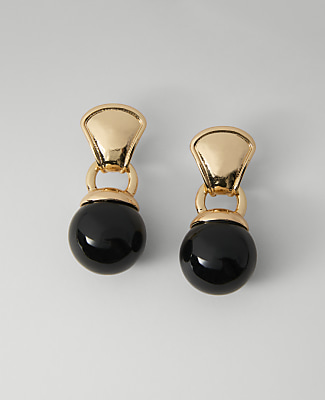 Ann Taylor Stone Drop Earrings In Gold