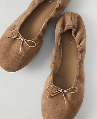 Weekend Suede Bow Flat