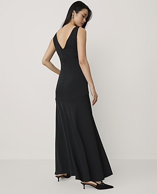 Lace Trim Cowl Neck Maxi Dress