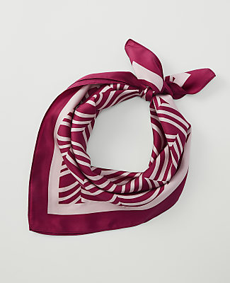 Ann Taylor Wave Print Silk Scarf