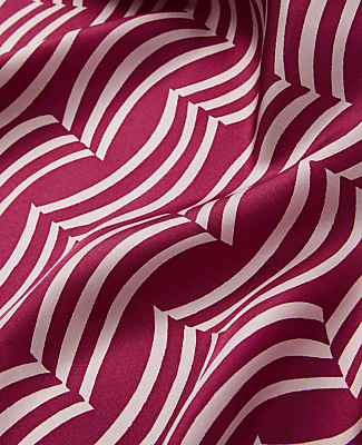 Wave Print Silk Scarf