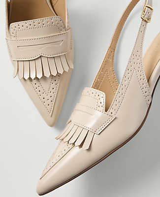 Perforated Kiltie Slingback Pump