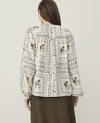 Weekend Floral Blouson Sleeve Blouse