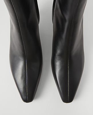 Leather Skinny Heel Bootie