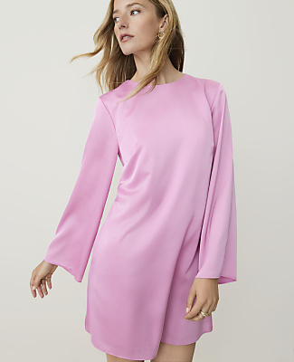 Petite Crew Neck Mini Shift Dress