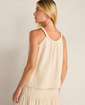 Haven Well Within Organic Cotton Gauze Braided Top