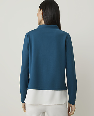 Layered Mock Neck Top