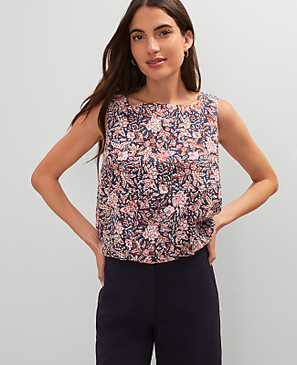 Weekend Collection Linen Blend Bubble Hem Top