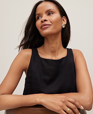Linen Blend Tank Top