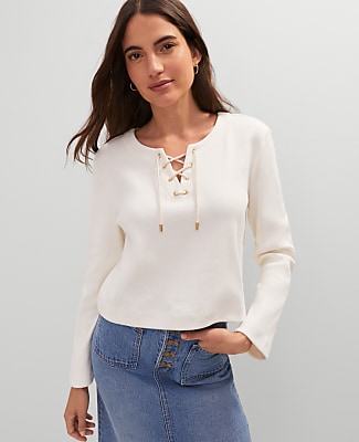 Weekend Collection Lace-Up Top