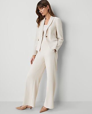 The Petite Shorter Single Button Blazer in Fluid Crepe