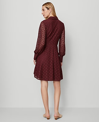 Lace Flare Shirtdress