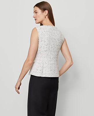 Tweed Square Neck Vest