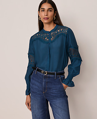 Lace Trim Blouse