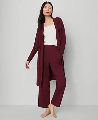 Ribbed Wide-Leg Lounge Pants