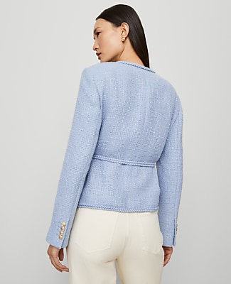Petite Tweed Belted Jacket