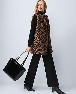 Weekend Faux Fur Animal Print Vest