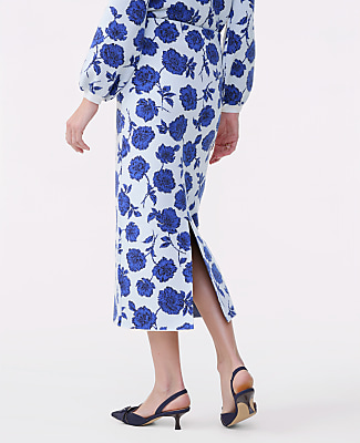 Floral Sweater Pencil Skirt